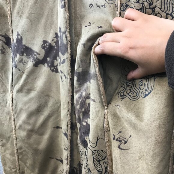 Sao Paulo Womens Faux Suede Shearling Lined Mid-Length Coat 10 - Picture 5 of 14